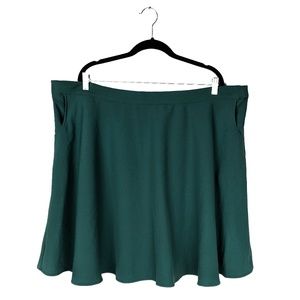 Modcloth - Forest Green Skater Skirt EUC